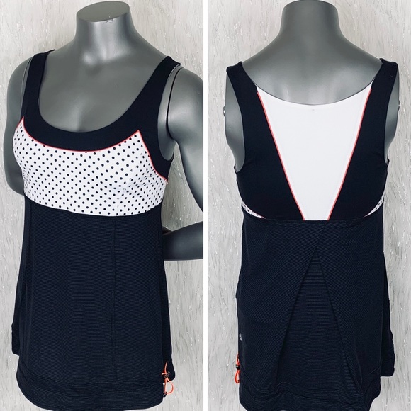 lululemon athletica Tops - Lululemon | NWOT Mod Dot Black Run: Ta Ta Topper 8